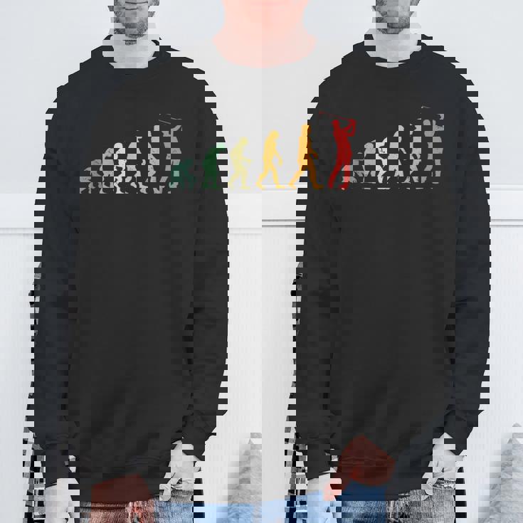 人類の進化 ネタ ゴルフ ゴルフ好き ゴルフファン ゴルファー おもしろ ゴルフ部 スウェットシャツ 高齢者への贈り物