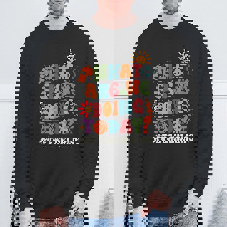 今日何をしているのか Pe先生 体育 スウェットシャツ 高齢者への贈り物