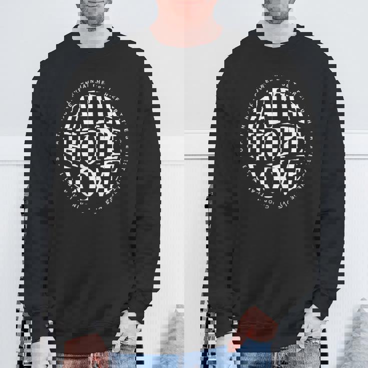 信仰 希望 愛 カトリック 聖書 詩 1 コリント 13 13 スウェットシャツ 高齢者への贈り物