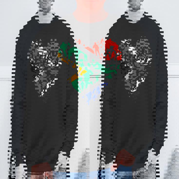 南アフリカ ラグビー ラブハート 南アフリカ ラグビーファン スウェットシャツ 高齢者への贈り物