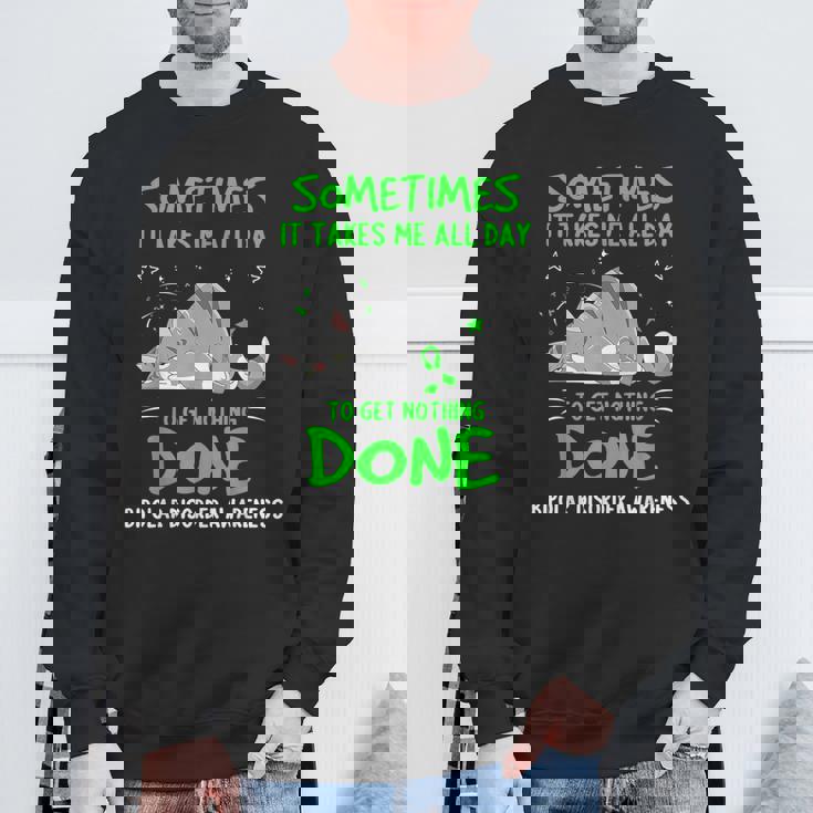 双極性障害啓発猫リボン スウェットシャツ 高齢者への贈り物