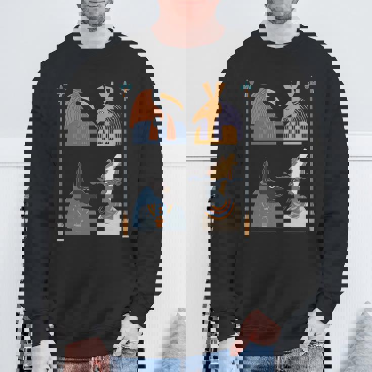 古代エジプトの神々 ファラオ神話 エジプトのピラミッド 長袖tシャツ スウェットシャツ 高齢者への贈り物