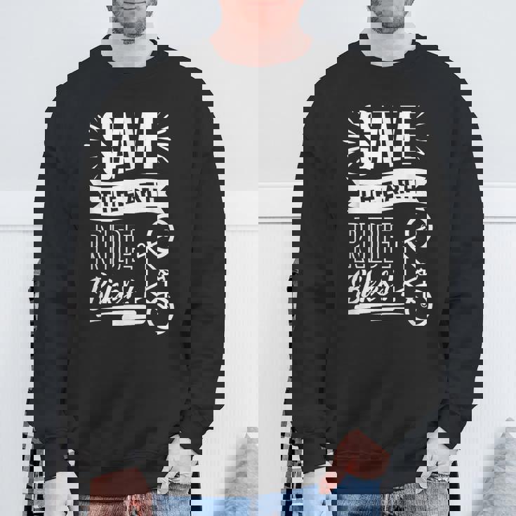 地球を救おう 自転車に乗ろう スウェットシャツ 高齢者への贈り物