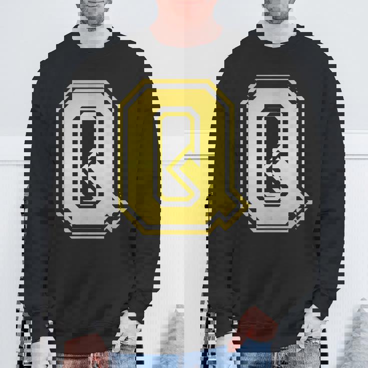 大文字 Q プリントされた明るいスタイルのデザイン。 スウェットシャツ 高齢者への贈り物