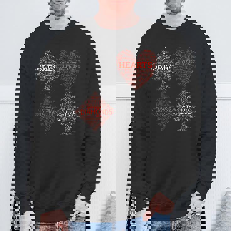 契約橋条件入札 重複カードゲーム Wordart スウェットシャツ 高齢者への贈り物