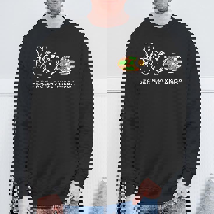 平和 愛 焼きそば レトロ 焼きそば 恋人 食べ物好き スウェットシャツ 高齢者への贈り物