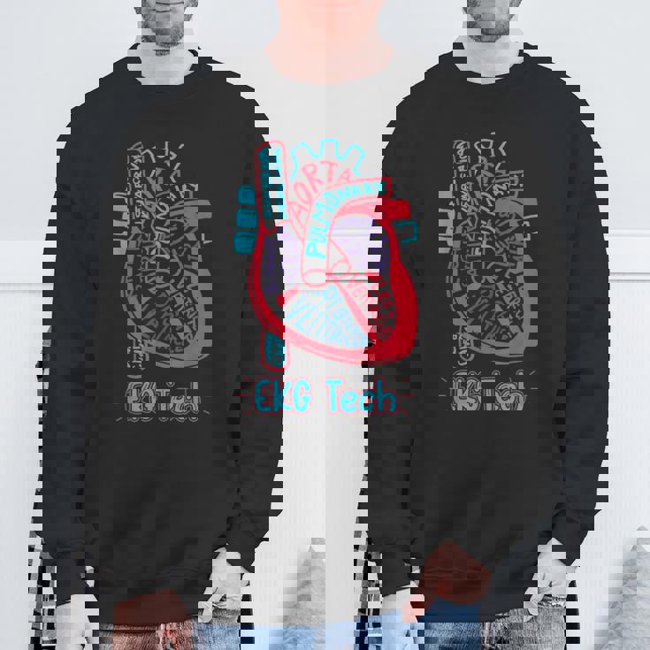心電図技術者 心臓の各部位 看護師 循環器科 ギフト スウェットシャツ 高齢者への贈り物