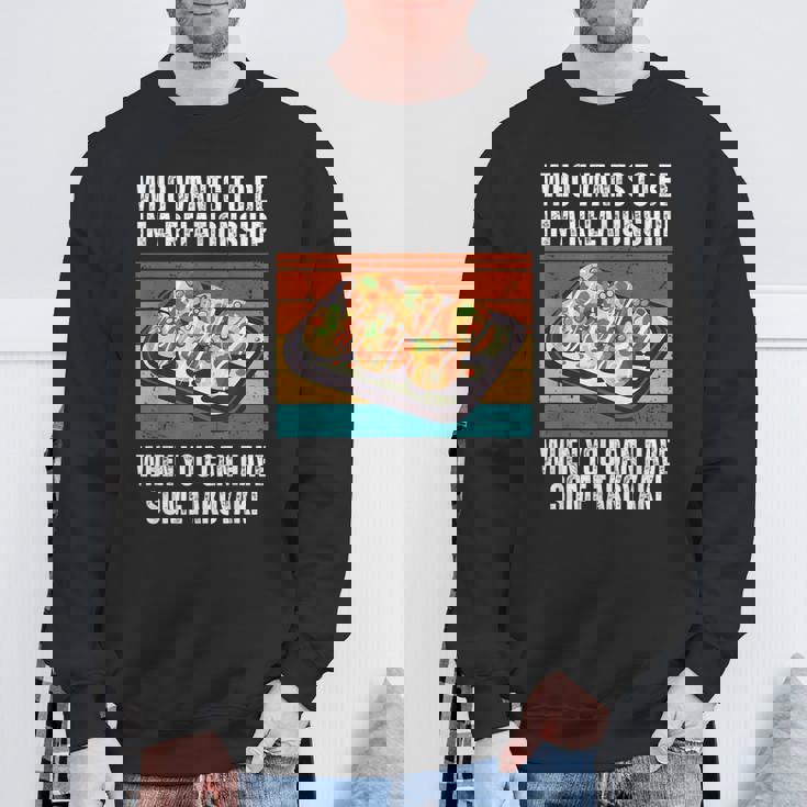 恋愛をしたいヴィンテージ可愛いたこ焼き スウェットシャツ 高齢者への贈り物