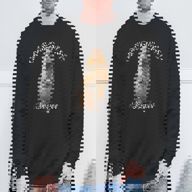 愉快なグラウンドリスウィスパーラー ギフト プレーリー ドッグ リス スウェットシャツ 高齢者への贈り物