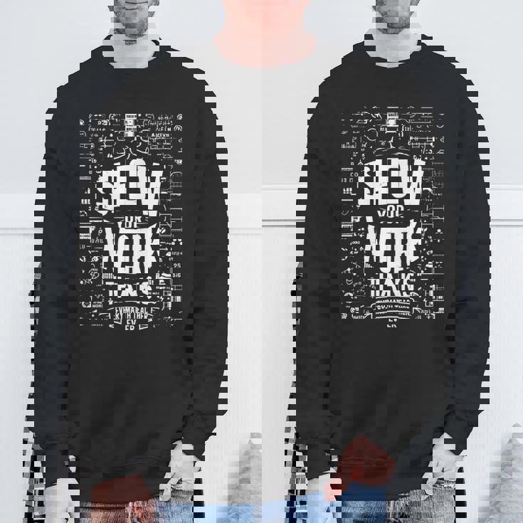 数学の先生に感謝の気持ちを伝えましょう。 長袖tシャツ スウェットシャツ 高齢者への贈り物