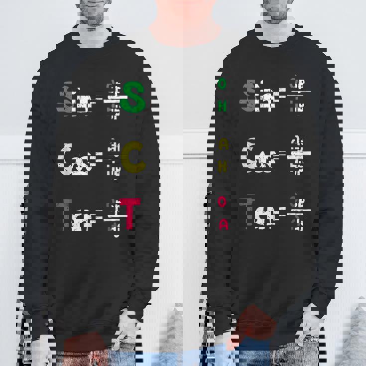 数学教師 三角法oh Cah Toa ジオメトリパロディ スウェットシャツ 高齢者への贈り物