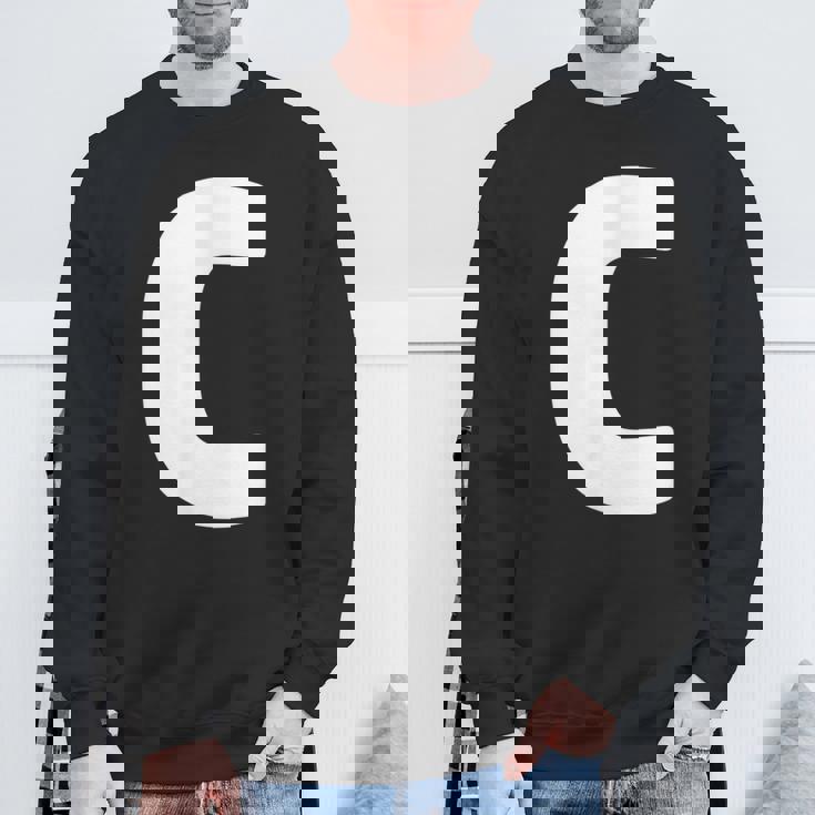 文字c 大文字 アルファベット モノグラム イニシャル スウェットシャツ 高齢者への贈り物