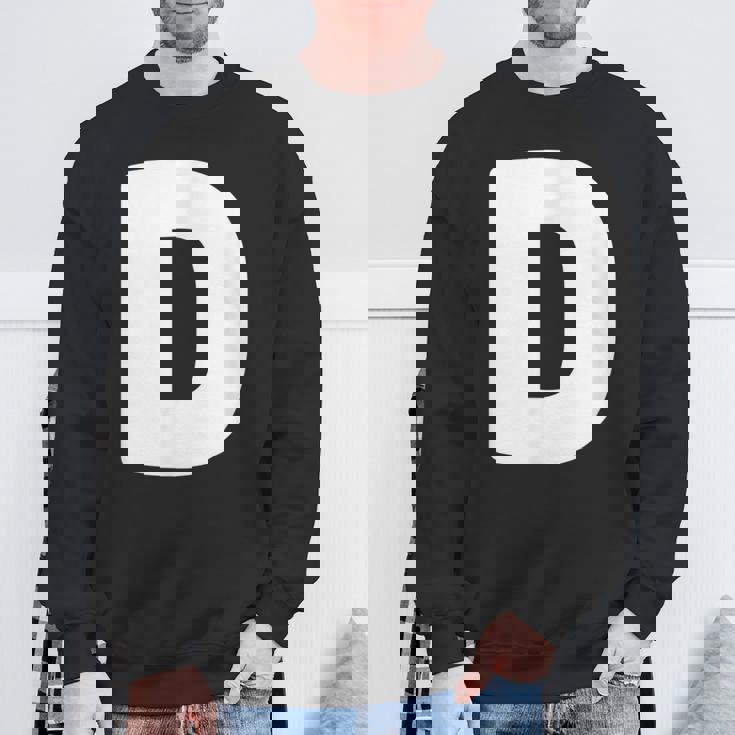 文字d 大文字 アルファベット モノグラム イニシャル スウェットシャツ 高齢者への贈り物