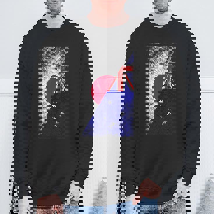 日本とオーストラリアの国旗 日本オーストラリア。 スウェットシャツ 高齢者への贈り物