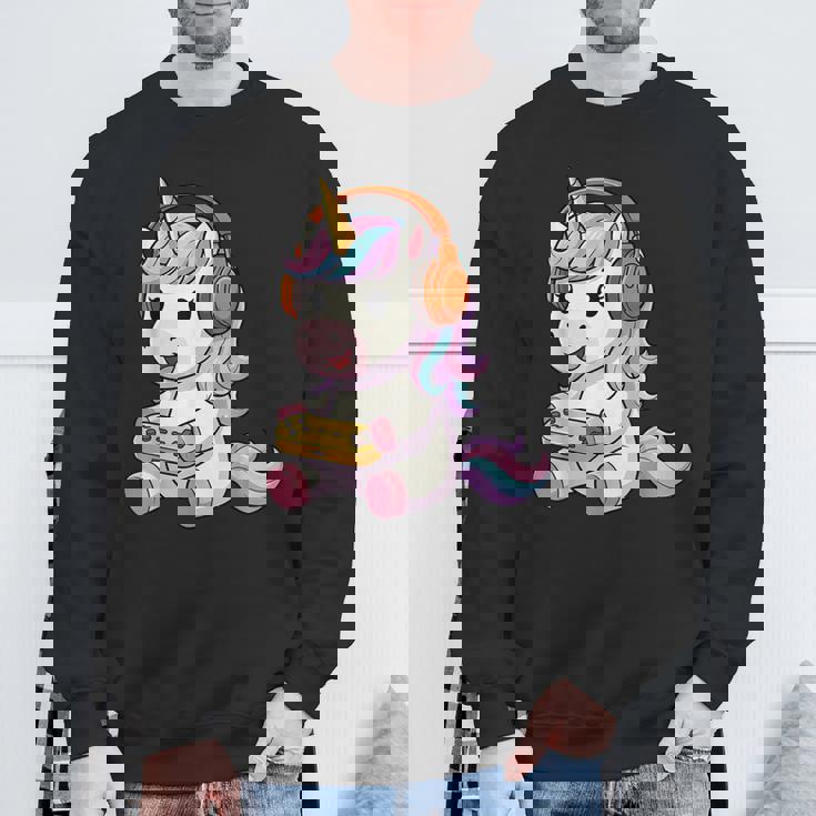 日本のユニコーン ゲーマー ヴィンテージ ゲーム レトロ ビデオゲーム スウェットシャツ 高齢者への贈り物