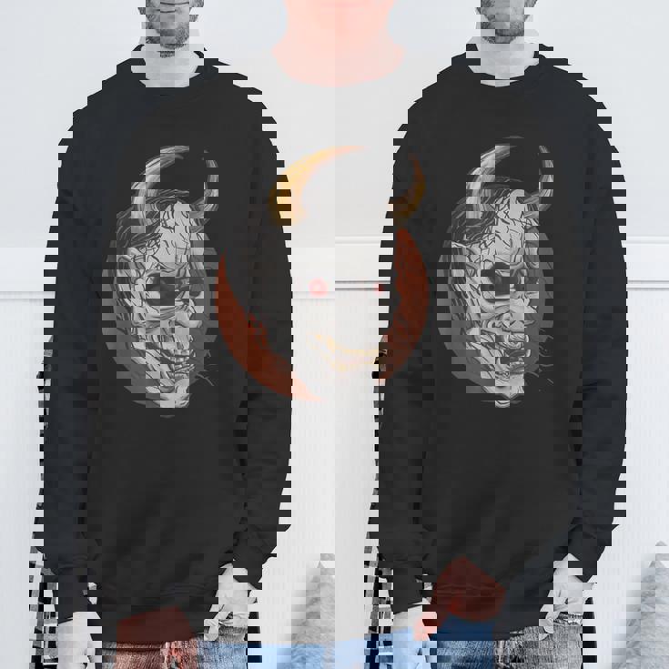 日本の般若マスク 能面 悪魔 鬼 タトゥー 入れ墨 スウェットシャツ 高齢者への贈り物