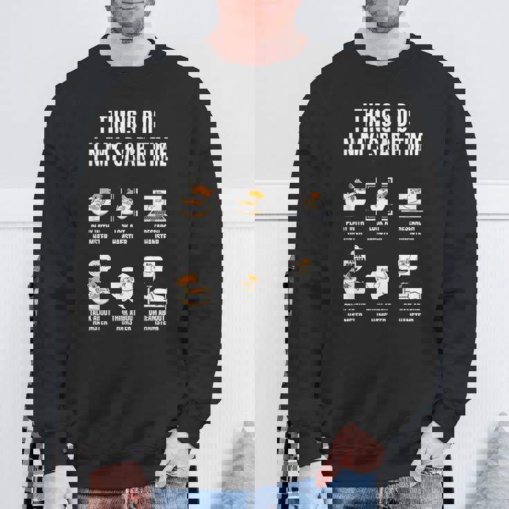 暇なときにすることハムスターおもしろいハムスター好き スウェットシャツ 高齢者への贈り物