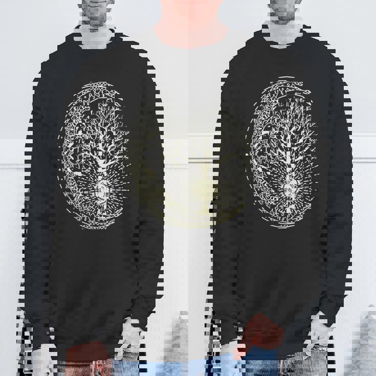 曼荼羅tシャツ 生命の樹 タトゥースタイルシャツ 長袖tシャツ スウェットシャツ 高齢者への贈り物