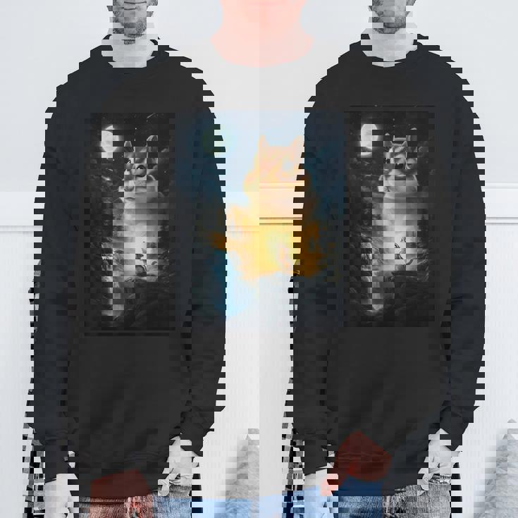 月に吠えるシマリス ヴィンテージ 面白いシマリス スウェットシャツ 高齢者への贈り物