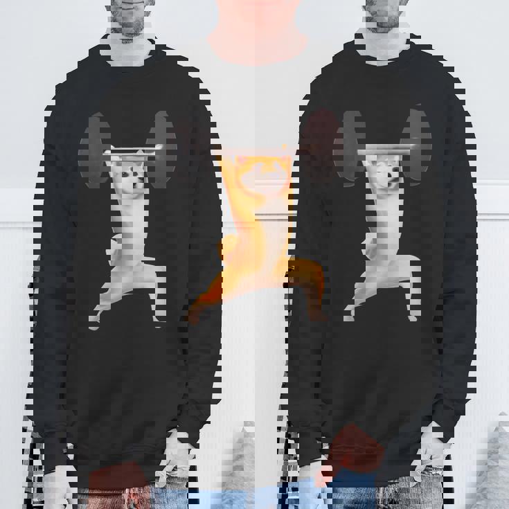 柴犬 イヌ 面白いtシャツ 犬 筋トレ 文字入り メンズ おもしろ 面白い 服 おもしろグッズ 文字tシャツ ネタ 長袖tシャツ スウェットシャツ 高齢者への贈り物