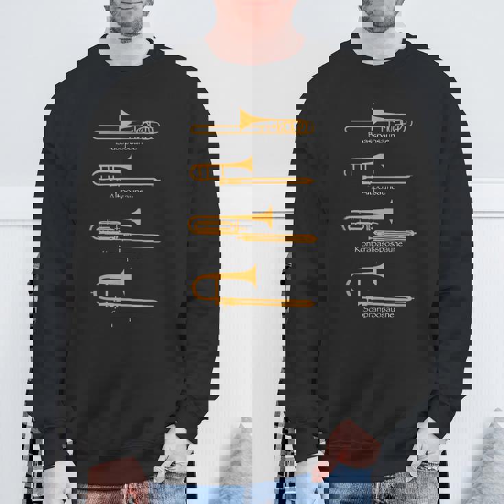 様々なトロンボーンタイプ トロンボーンギフト スウェットシャツ 高齢者への贈り物