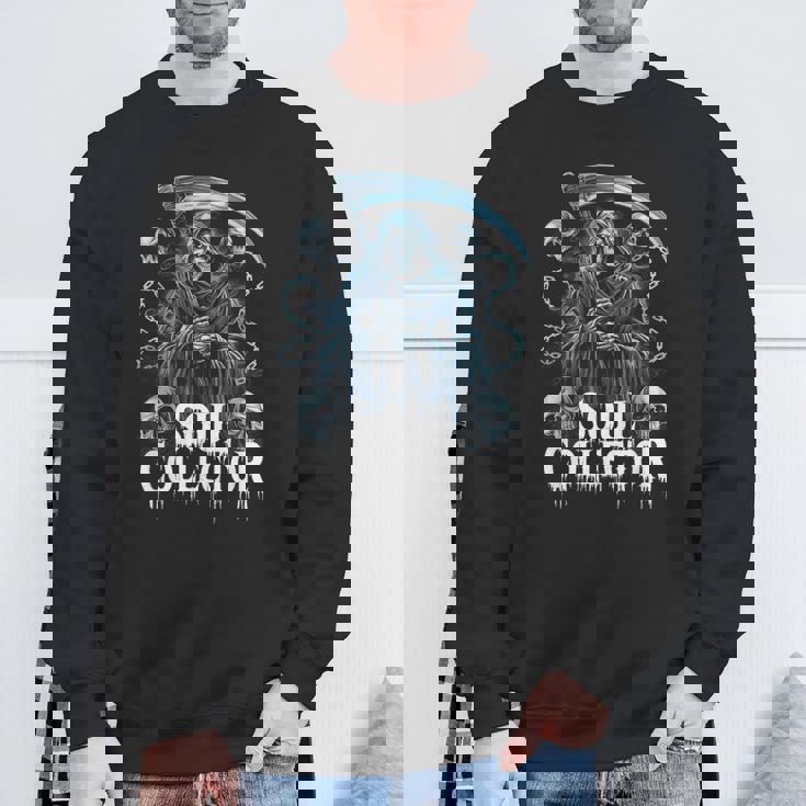 死神ソウルコレクタースカルチェーンアートホラーファン スウェットシャツ 高齢者への贈り物