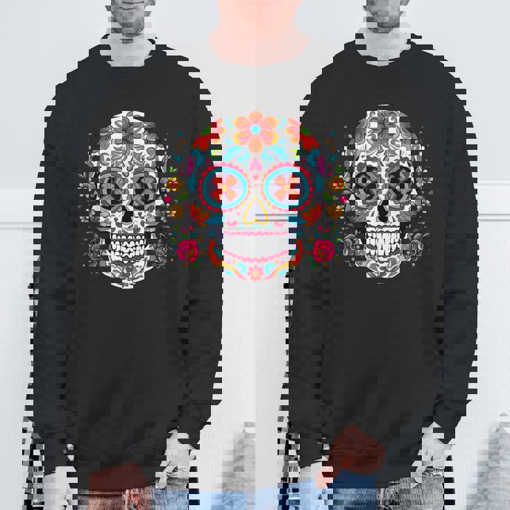 死者の日 シュガースカル メキシコデー カラベラデー スウェットシャツ 高齢者への贈り物