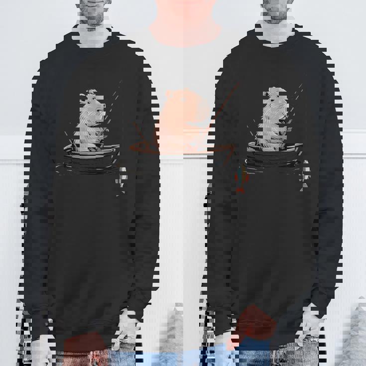 漁師 アングラーカピバラ フィッシング スウェットシャツ 高齢者への贈り物