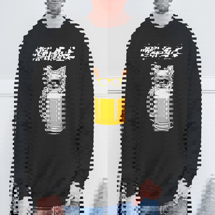 燃料は酒 チワワ グッズ 犬 おもしろ 面白い ネタ 笑える 飲み会 スウェットシャツ 高齢者への贈り物
