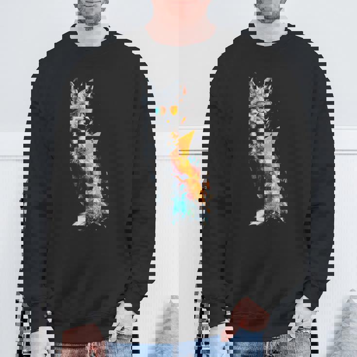 狐 長袖tシャツ スウェットシャツ 高齢者への贈り物