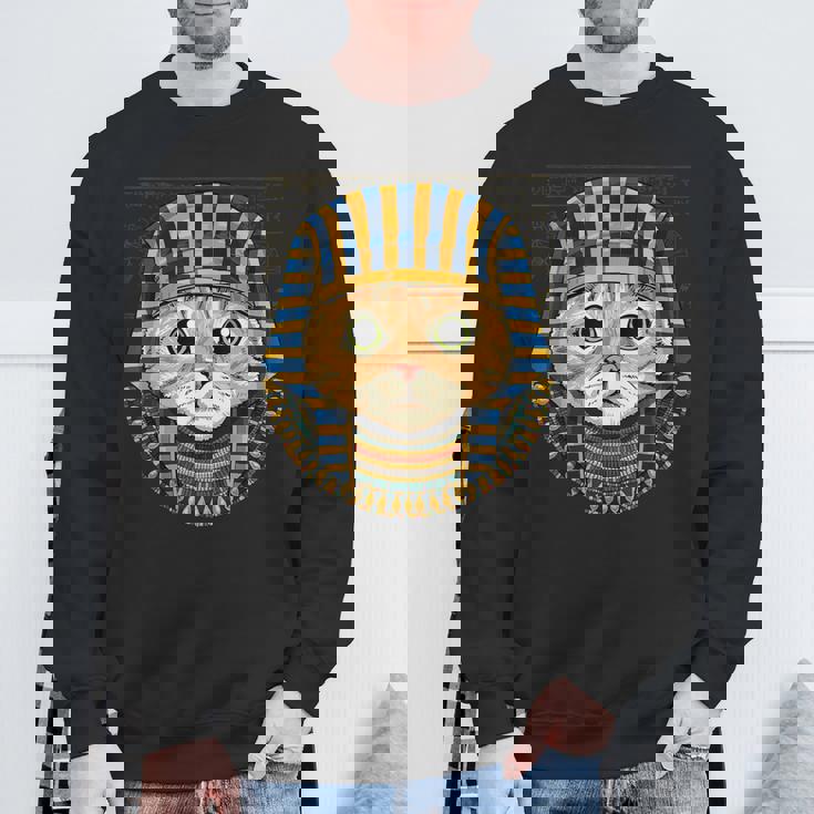 猫 エジプトファラオ 歴史家 考古学者 スウェットシャツ 高齢者への贈り物