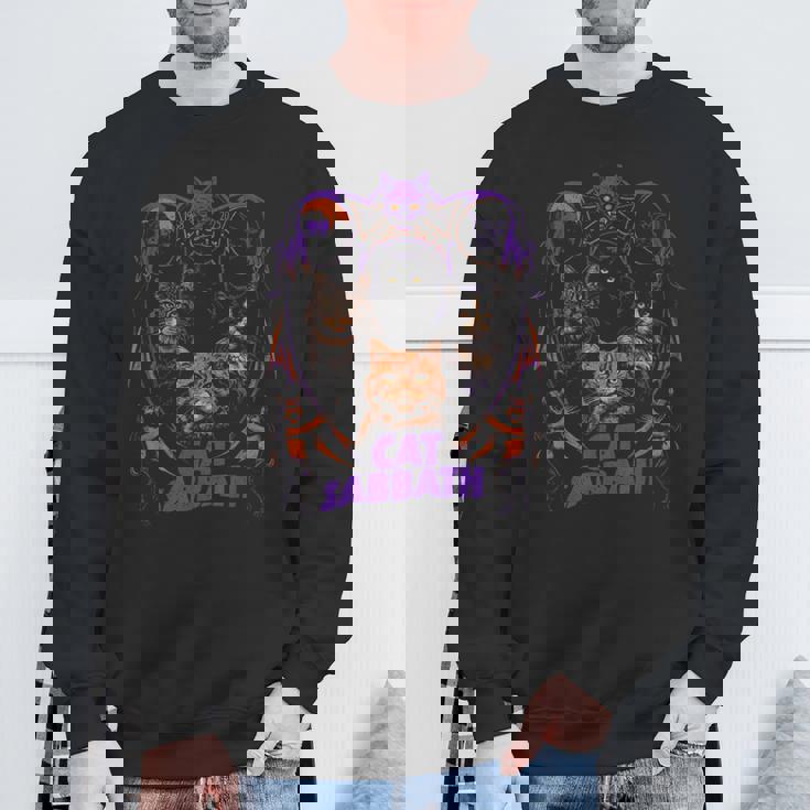 猫 安息日 猫 ヘビー ロック バンド パロディ スウェットシャツ 高齢者への贈り物