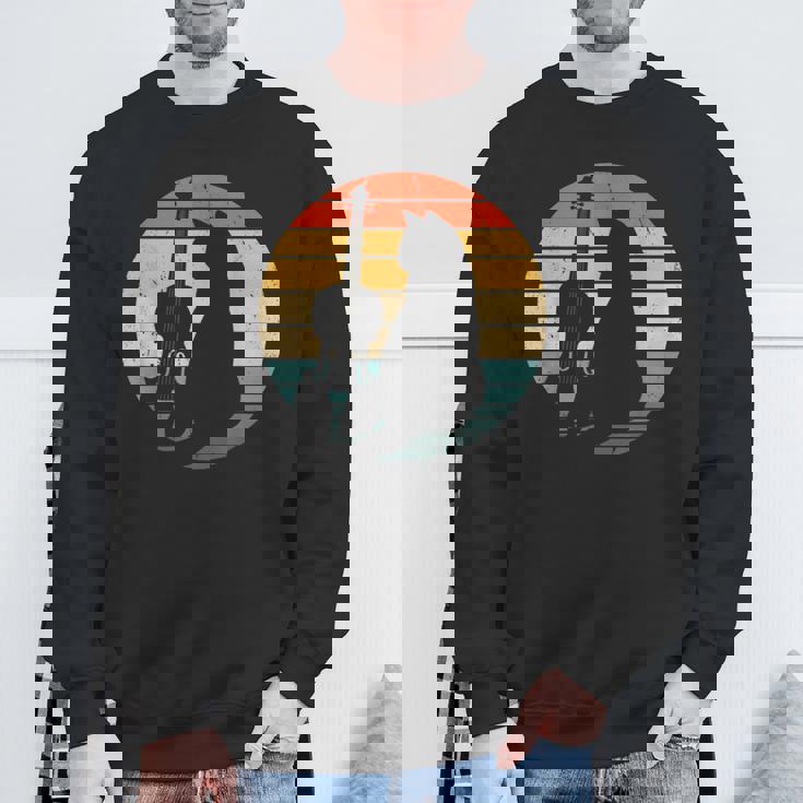 猫とバイオリン 楽器 面白い子猫愛好家 スウェットシャツ 高齢者への贈り物