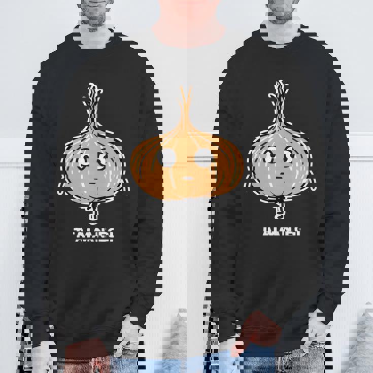 玉ねぎ 顔 イラスト かわいい おもしろ 面白い 簡単 シンプル ゆるい 野菜 長袖tシャツ スウェットシャツ 高齢者への贈り物