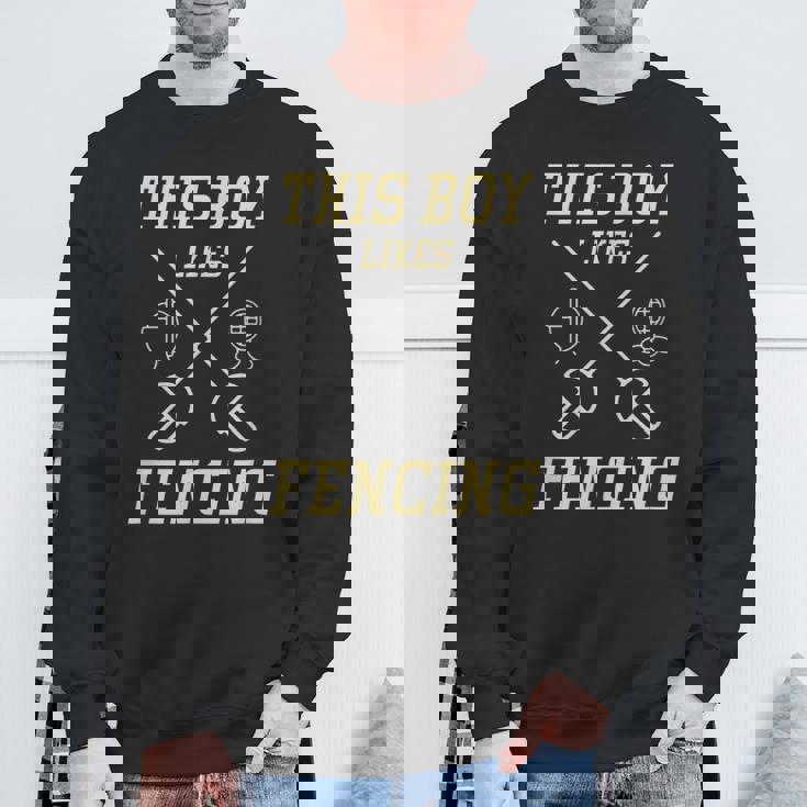 男の子はフェンシングが好き スポーツ 趣味 フェンシング スウェットシャツ 高齢者への贈り物