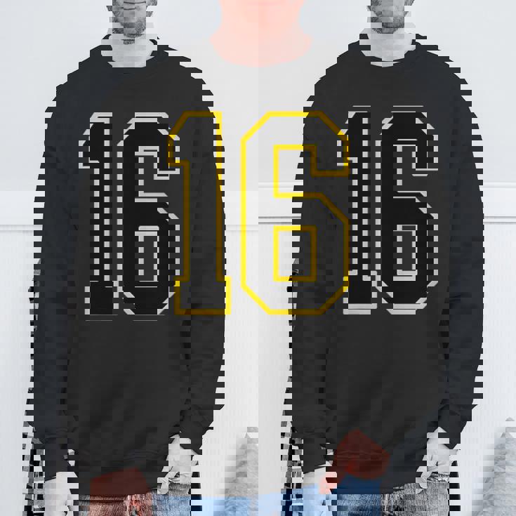 番号 16インチ ブラック スウェットシャツ 高齢者への贈り物