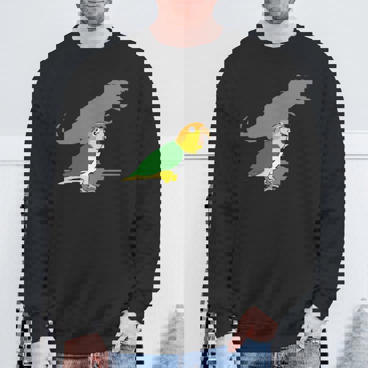 白腹 ケーク T-Rex 鳥ミーム 恐竜オウム 長袖tシャツ スウェットシャツ 高齢者への贈り物