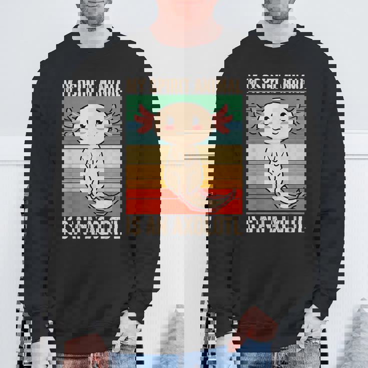 私のスピリットアニマルはウーパールーパーかわいいアホロートルキッズ スウェットシャツ 高齢者への贈り物