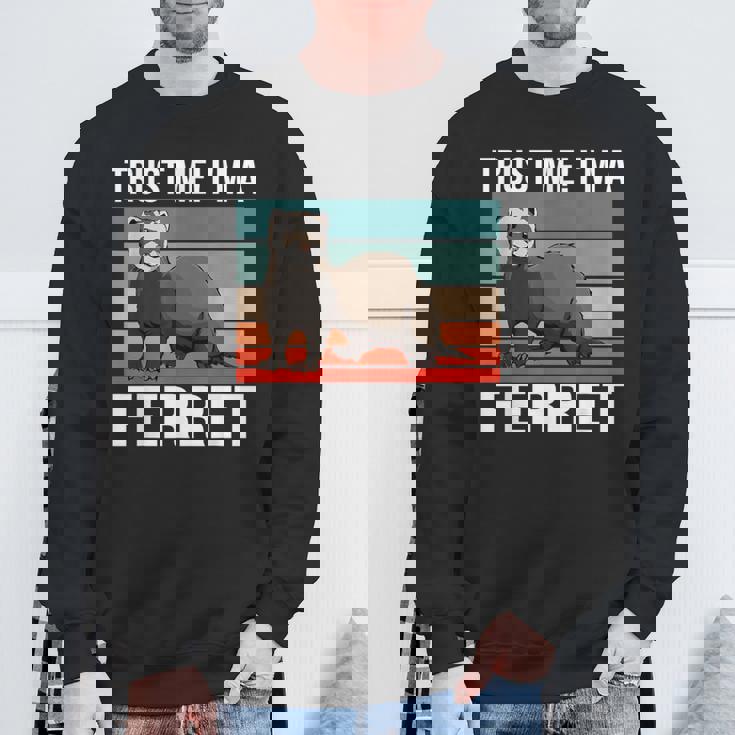 私はフェレット ハロウィン ペットオーナー フェレット スウェットシャツ 高齢者への贈り物