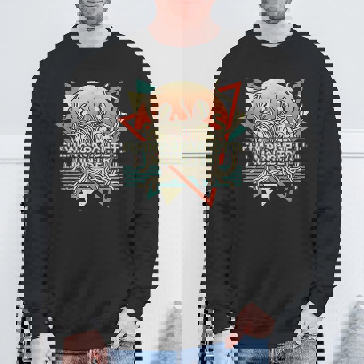 空飛ぶスパゲッティモンスター Fsm パスタファリアンレトロ スウェットシャツ 高齢者への贈り物