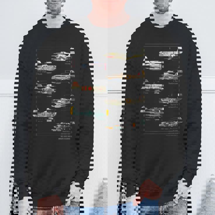 第二次世界大戦 ウォーバード戦闘機 航空機 スウェットシャツ 高齢者への贈り物