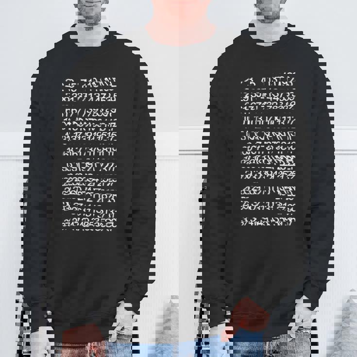 素数 数学 数式 公式 元素記号 化学式 物理 虚数 周期表 円周率 メンズ キッズ 子供 黒 プリントosu スウェットシャツ 高齢者への贈り物