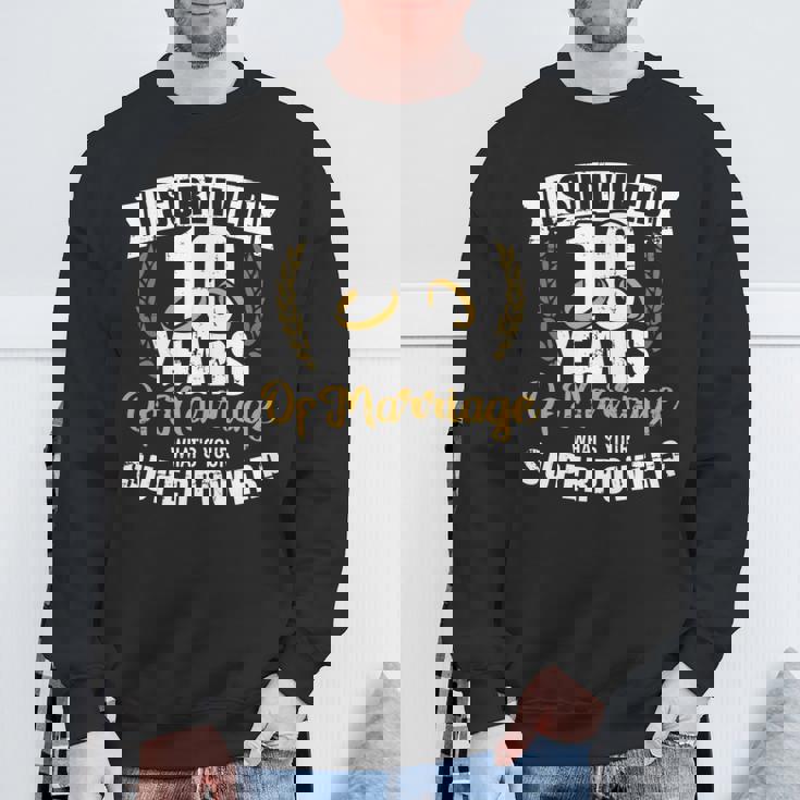 結婚10年目の超大国10年目の結婚記念日 長袖tシャツ スウェットシャツ 高齢者への贈り物