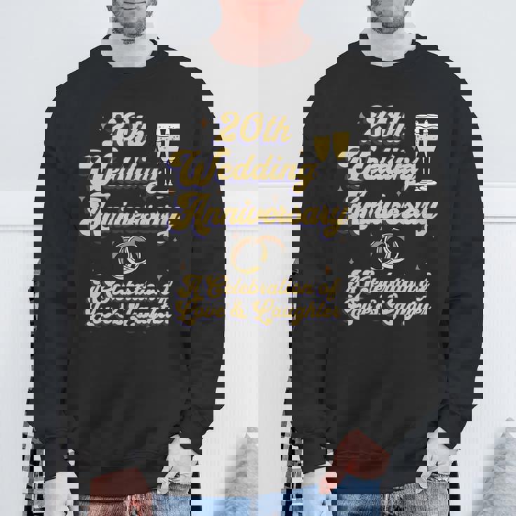 結婚20周年 夫婦 結婚20年 お祝い 長袖tシャツ スウェットシャツ 高齢者への贈り物