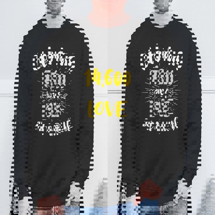 結婚40周年のお祝い 結婚40周年記念 長袖tシャツ スウェットシャツ 高齢者への贈り物