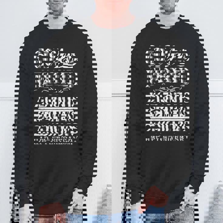 結婚60年-結婚60周年おめでとう スウェットシャツ 高齢者への贈り物