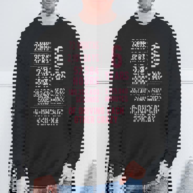 結婚6年 おもしろい 結婚6周年 スウェットシャツ 高齢者への贈り物