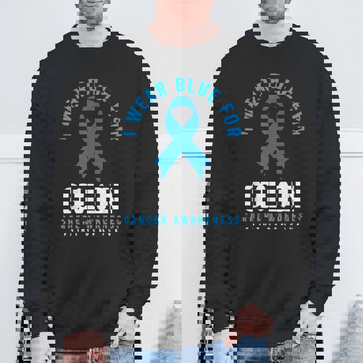 結腸直腸癌 I Wear Blue For Colon Cancer Awareness スウェットシャツ 高齢者への贈り物