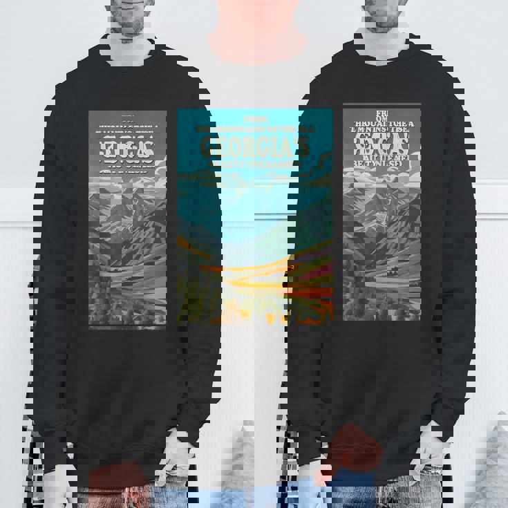 美しいジョージア共和国、グルジア共和国 スウェットシャツ 高齢者への贈り物