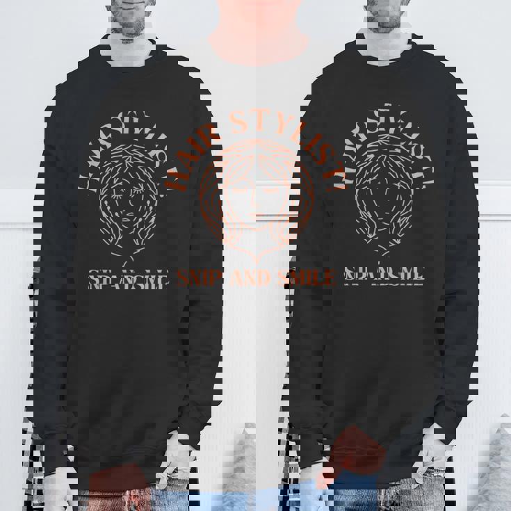 美容師、ヘアスタイリスト、美容院、理髪師、美容師 スウェットシャツ 高齢者への贈り物